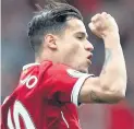  ??  ?? STAYING PUT Anfield ace Coutinho