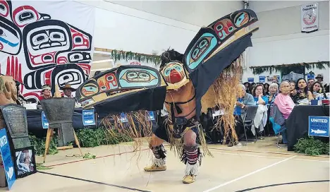  ?? MARY HELMER ?? In an elaborate ceremony last weekend, a Haida clan stripped two of its hereditary chiefs of their titles.