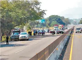  ??  ?? La carretera donde fue cometido el ataque contra Crispín Gutiérrez.
