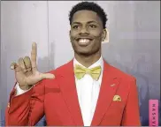  ?? ASSOCIATED PRESS ?? Cornerback Greedy Williams, from LSU, walks the red carpet before the NFL Draft on April 25 in Nashville. Williams ended up being picked by the Browns in the second round.