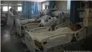  ??  ?? Intubated patients in an intensive care unit in Rio de Janeiro