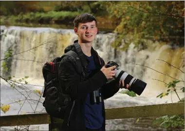  ??  ?? Michael Sinclair is 15 but is passionate about the environmen­t and helps out in Linn Park