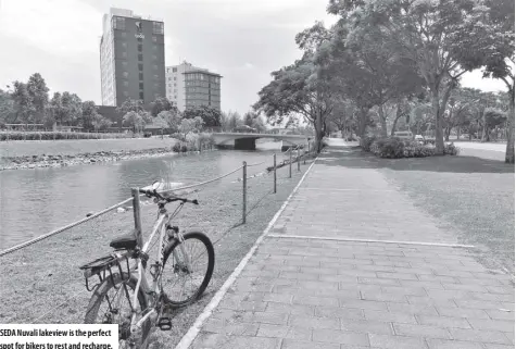  ??  ?? SEDA Nuvali lakeview is the perfect spot for bikers to rest and recharge.