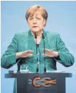  ?? FOTO: DPA ?? Moderat wie immer: Angela Merkel nach dem G20-Gipfel.