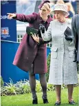  ?? ?? 2012
Racing day Queen Elizabeth and Zara Philips at Ascot
1998
Church going With the late Duke of Edinburgh, and Princesses Eugenie (l) and Beatrice, at Crathie near Balmoral