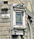  ??  ?? The tabernacle of Canto alla Paglia, which was smashed during the incident