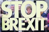  ??  ?? SNP leaders Ian Blackford and Nicola Sturgeon with their very clear message