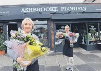  ??  ?? Michaela Barry and Melanie Pickersgil­l are reopening Ashbrooke Florists.