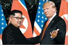  ?? SAUL LOEB/GETTY-AFP ?? “We have a fantastic chemistry,” President Trump said about North Korea’s Kim Jong Un during a CBS interview.