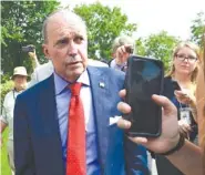  ?? THE ASSOCIATED PRESS ?? Senior White House economic adviser Larry Kudlow speaks to reporters at the White House in Washington Friday.