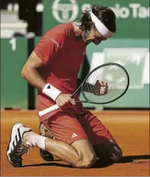  ?? FOTO: GETTY ?? Stefanos Tsitsipas, tras la remontada en el tercer set