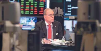  ?? BRYAN R. SMITH AGENCE FRANCE PRESSE ?? Larry Kudlow est plutôt connu pour son image de vulgarisat­eur et de commentate­ur économique à la télévision, depuis 2001 sur la chaîne CNBC.