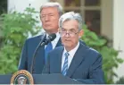  ?? MICHAEL REYNOLDS/EPA-EFE ?? Donald Trump has criticized Fed chief Jerome Powell for not lowering rates fast enough.