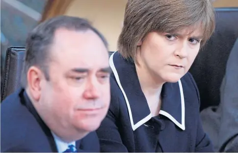  ?? ?? POWER PLAY: The then first minister Alex Salmond in 2010 with his deputy Nicola Sturgeon when they were allies.