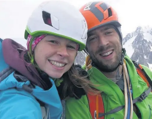  ?? WALES NEWS SERVICE ?? Andrew Foster, 32, was killed in a rock fall which also seriously injured his 28-year-old wife Lucy