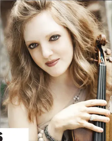  ??  ?? American soloist Rachel Barton Pine will perform Marcus Goddard’s Violin Concerto, the first movement of which is derived in part from heavy metal.