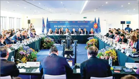  ?? MFAIC ?? Participan­ts in the 24th ASEAN-EU Ministeria­l Meeting in Brussels, Belgium, on February 2.
