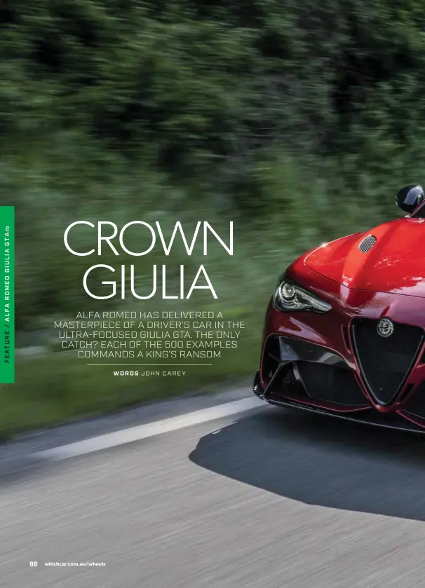 Alfa Romeo Giulia GTA Is the New Track-Focused Alfa