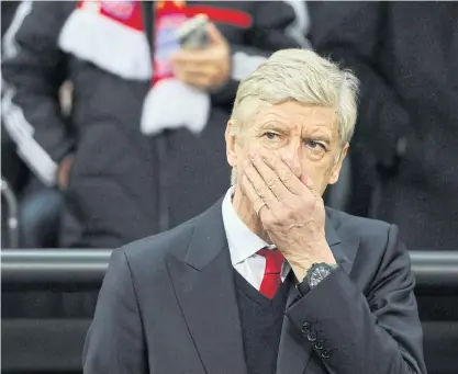  ??  ?? Arsenal manager Arsene Wenger during the match against Bayern Munich.