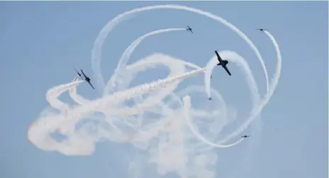  ??  ?? For many children, watching performers such as the Canadian Forces Snowbirds can be a source of inspiratio­n.