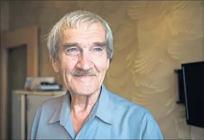  ?? ?? Former Soviet missile defence forces officer Stanislav Petrov at his home in Fryazino, Moscow in 2015