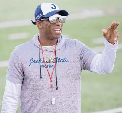  ?? AP FILE ?? Hall of Fame cornerback Deion Sanders has reinvigora­ted the profile and put a winning product on the field at Jackson State.