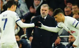  ?? ?? Ange Postecoglo­u says Tottenham must embrace their struggles to become stronger as a team. Photograph: Javier García/Shuttersto­ck