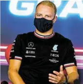  ?? GETTY IMAGES/MARK SUTTON Picture: ?? FIRST SPOT: Valtteri Bottas of Finland and Mercedes GP talks in the Drivers Press Conference during previews ahead of the F1 Grand Prix of Spain at Circuit de Barcelona-Catalunya in Barcelona, Spain.