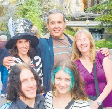  ??  ?? Top, Louise, Nick and Marion London. Bottom, Matt London and his partner Ashley Kollath. Parents Nick and Marion were dreadfully injured in the Whakaari/White Island eruption and are still recovering.