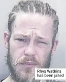  ??  ?? Rhys Watkins has been jailed