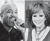 ?? AP ?? Darius Rucker, left, and Reba McEntire will co-host this year’s CMA Awards in November.