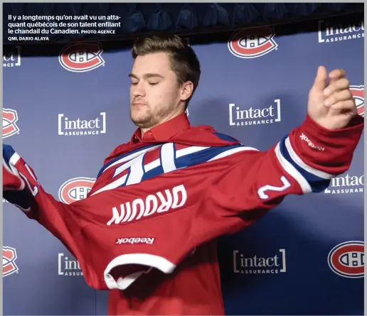  ?? PHOTO AGENCE QMI, DARIO ALAYA ?? Il y a longtemps qu’on avait vu un attaquant québécois de son talent enfilant le chandail du Canadien.