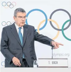  ?? /ARCHIVO. ?? Thomas Bach, presidente del Comité Olímpico Internacio­nal, anunció que la medida entra en vigor en París 2024.