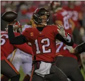  ?? File photo ?? Tom Brady and the No. 5 Tampa Bay Buccaneers travel to No. 2 New Orleans in the NFC Divisional Round.