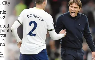  ?? ANSA ?? La grinta di Antonio Conte (53 anni) dopo la vittoria sull’Everton