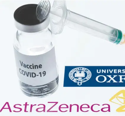  ?? AFP ?? A vacina Astrazenec­a/ Oxford contra a Covid- 19 é a grande aposta do governo brasileiro