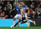  ?? Adam Vaughan/EPA ?? Bruno Guimarães was a key figure for Newcastle as he ran the show in midfield. Photograph: