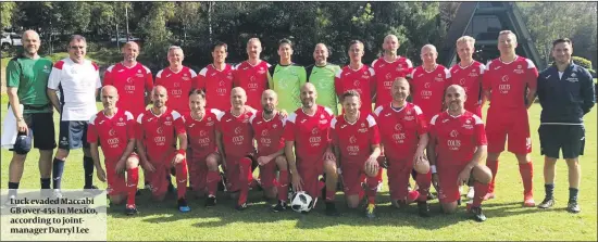  ??  ?? Luck evaded Maccabi GB over-45s in Mexico, according to jointmanag­er Darryl Lee