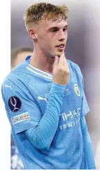  ?? ?? A FORMER CITIZEN: Palmer wearing the sky blue of Manchester City