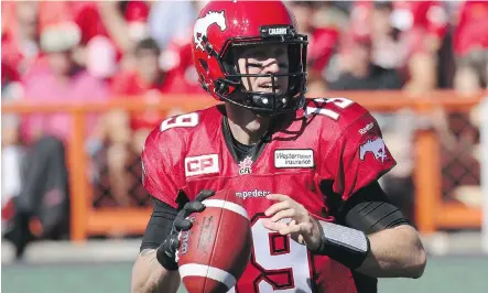  ?? LEAH HENNEL ?? Calgary Stampeders quarterbac­k Bo Levi Mitchell is of the mindset that because of league rules that dictate teams need to dress at least 21 Canadians per game, teams that draft well among Canadian-born players tend to be more successful.