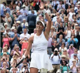  ?? Picture: FACUNDO ARRIZABALA­GA, EPA ?? GARBINE MUGURUZA: Aiming to become the first Spanish winner in 23 years.