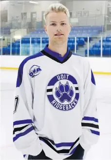  ?? UOIT ATHLETICS ?? Bryce Fiske says he is excited to see what the future holds as he prepares to play university hockey in Ontario this fall.