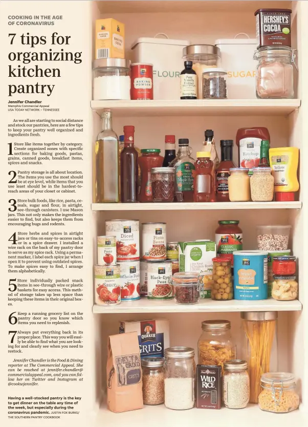  ?? JUSTIN FOX BURKS/ THE SOUTHERN PANTRY COOKBOOK ?? Having a well-stocked pantry is the key to get dinner on the table any time of the week, but especially during the coronaviru­s pandemic.