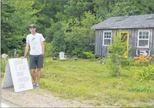  ??  ?? Leebly Brown designed his Short Stories gallery, which closes on Labour Day weekend, to look like an old Cape Breton fishing shack.