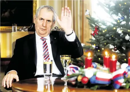  ?? Miloš Zeman naposledy v tomto prezidents­kém funkčním období pronesl své vánoční poselství. FOTO MAFRA – DAN MATERNA ??