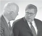  ?? ALEX BRANDON/AP ?? Attorney general nominee William Barr, right, met with lawmakers, including Sen. John Cornyn, R-Texas, on Wednesday.