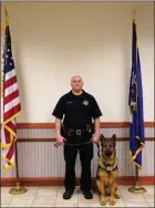  ?? PHOTO PROVIDED ?? Deputy Crien Salton is also a newly assigned member of the K-9 Unit who will be assigned to Canine Flash; a one-year-old German Shepard. Canine Flash was named in memory of retired Deputy William “Flash” Marshall, who died in January 2018.