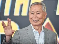  ?? RICHARD SHOTWELL INVISION/THE ASSOCIATED PRESS FILE PHOTO ?? “Star Trek” alumni George Takei, above, and William Shatner will be at the Metro Toronto Convention Centre later this month.