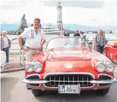  ?? FOTO: MARCPEJOT/KURVENREIC­H ?? Harald Weber war einer der Gewinner der schönsten Fahrzeuge im vergangene­n Jahr (hier mit seiner Corvette Baujahr 1958).