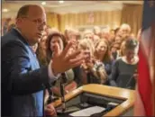  ?? DIGITAL FIRST MEDIA FILE PHOTO ?? State Sen. Daylin Leach, D-17 of Lower Merion, announces his bid for Pennsylvan­ia’s 7th Congressio­nal District seat at a Radnor Hotel rally last July.